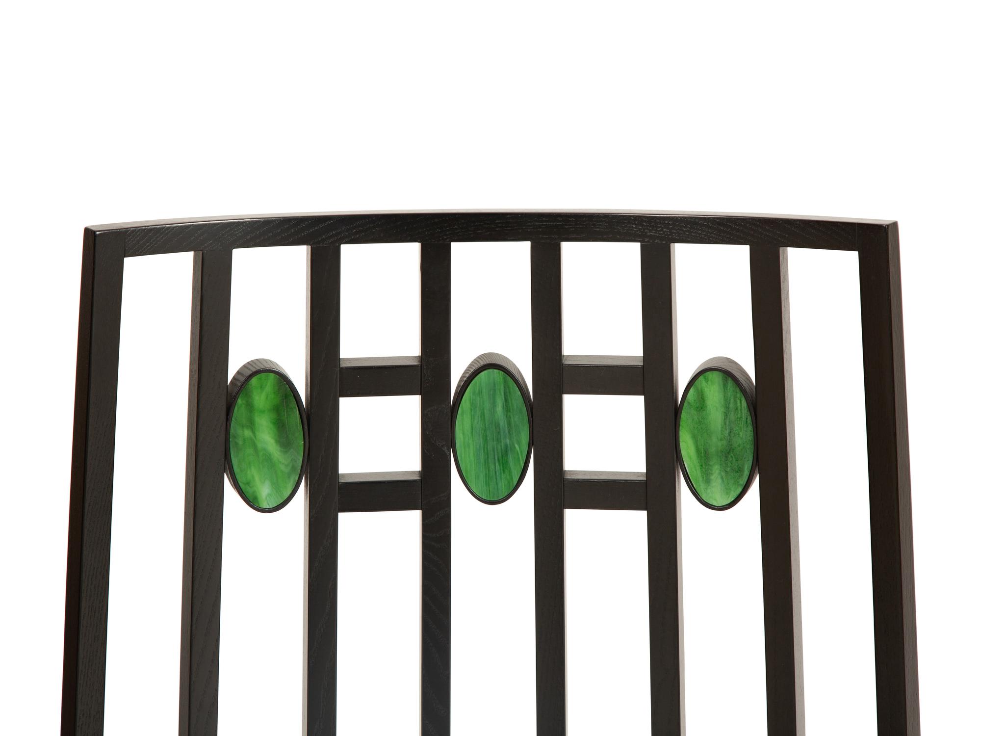 A Pair of Ebonized Highback Armchairs After Charles Rennie MackIntosh — Late 20th Century