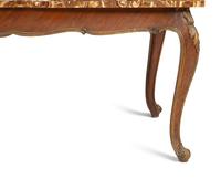 An Italian Painted and Parcel Gilt Table with Agate Top