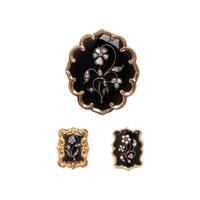 COLLECTION OF VICTORIAN, YELLOW GOLD, ENAMEL AND DIAMOND PINS