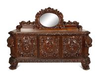 An Austro-Hungarian Carved Mahogany Sideboard — Early 20th Century