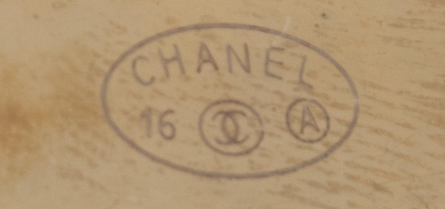 Chanel Resin & Rhinestone Logo Cuff