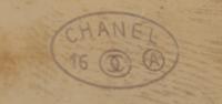 Chanel Resin & Rhinestone Logo Cuff