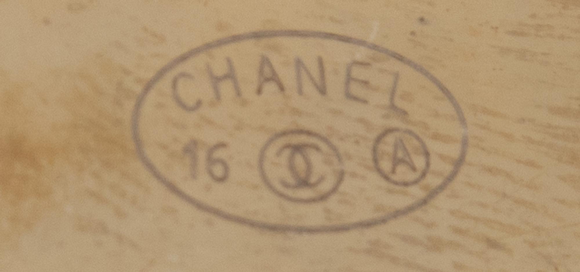 Chanel Resin & Rhinestone Logo Cuff
