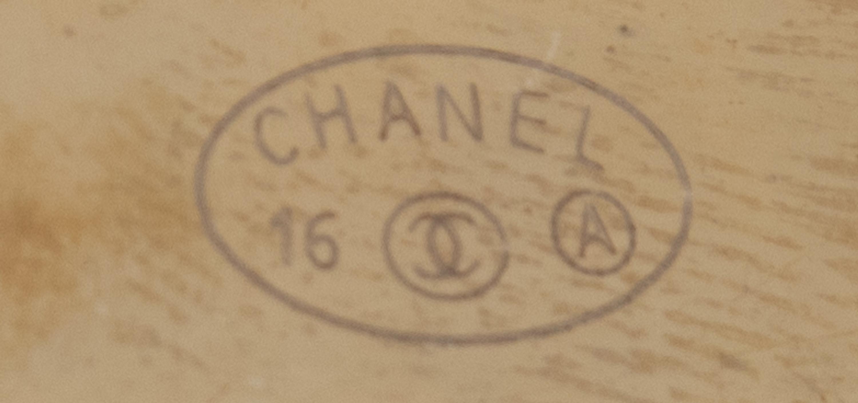 Chanel Resin & Rhinestone Logo Cuff