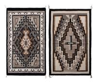 Navajo Two Grey Hill Weavings / Rugs