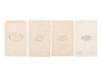 [LINCOLN, Abraham (1809-1865)]. 8 CDVs of Oak Ridge Cemetery in Springfield, IL, ft. Lincoln's tomb and receiving vault.
