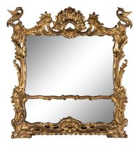 A George II Giltwood Overmantel Mirror