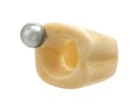 A Bone and Cultured Tahitian Pearl Ring,