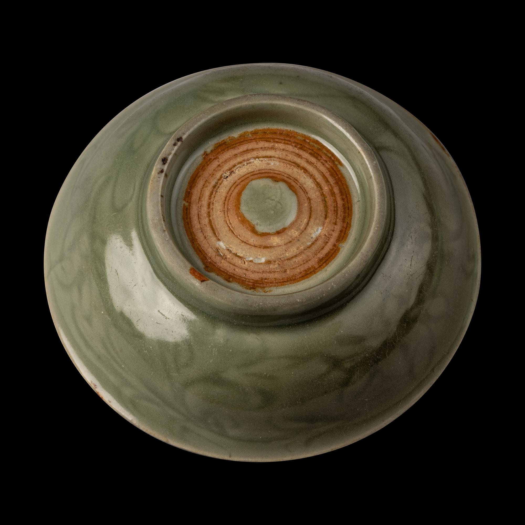 A Chinese Longquan Celadon Glazed Porcelain Dish