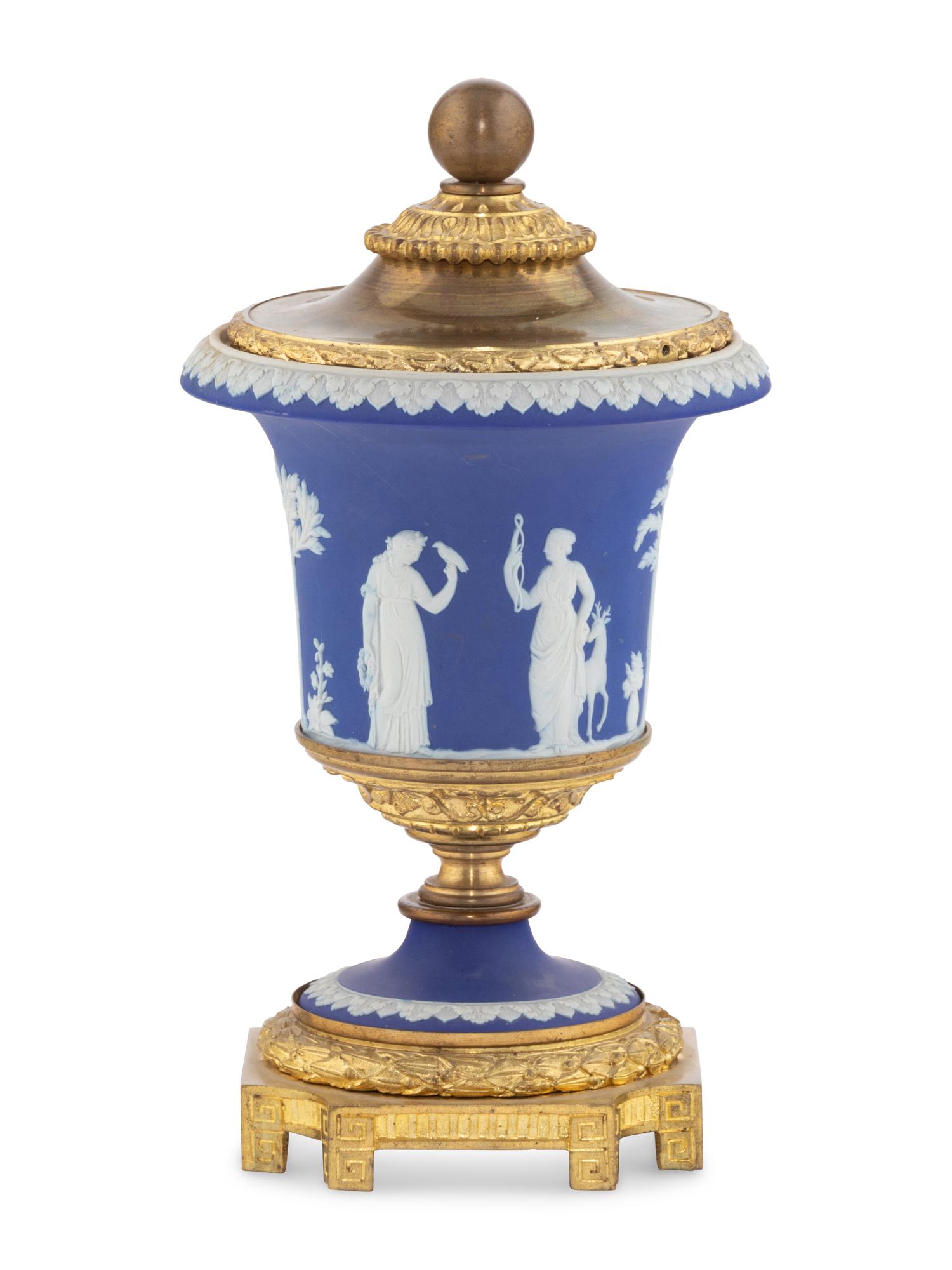 A Gilt-Bronze Mounted Wedgwood Jasperware Urn