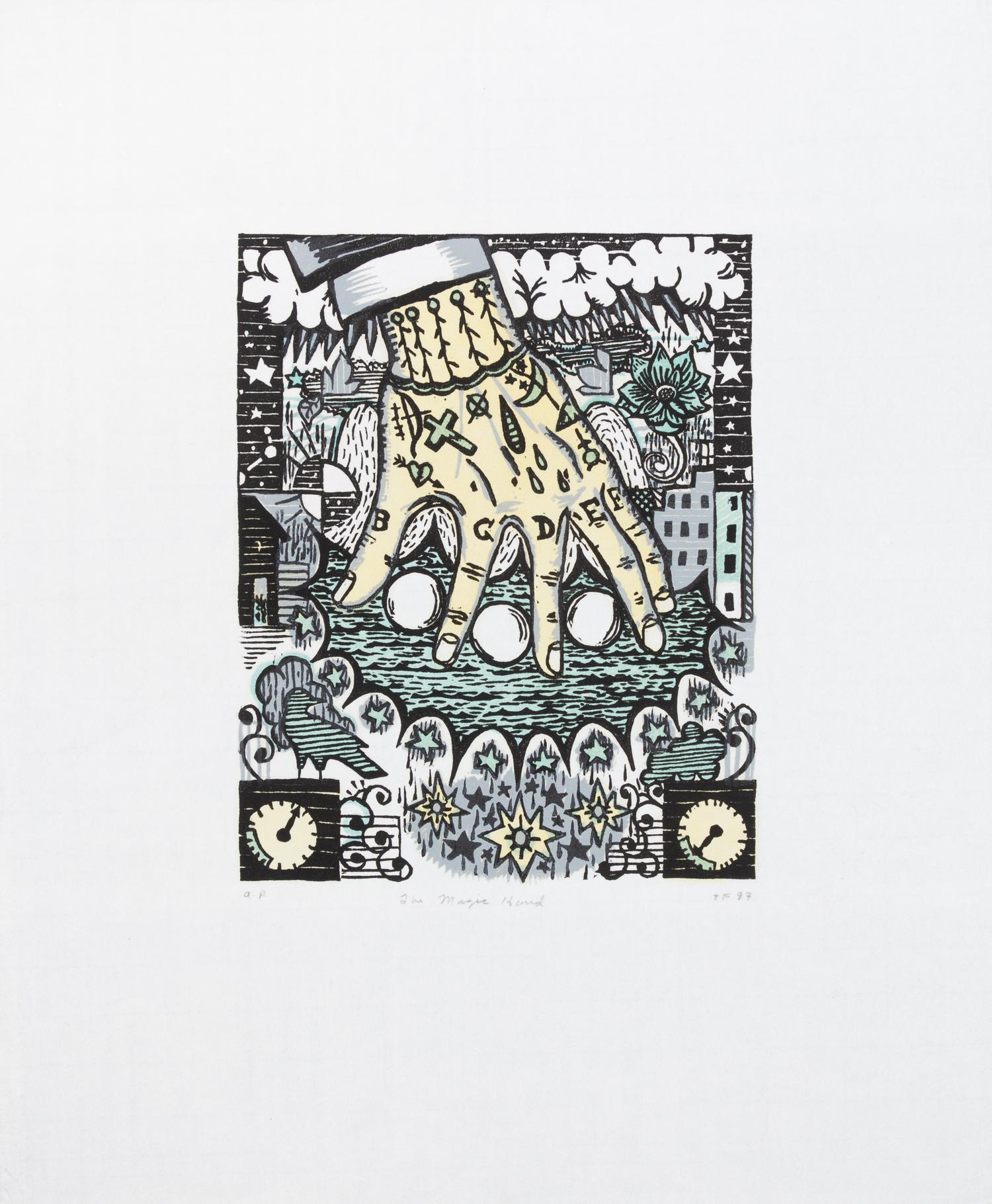 Tony Fitzpatrick, (American, b. 1958), The Magic Hand and Garden of Tears, 1997 (a group of 2)