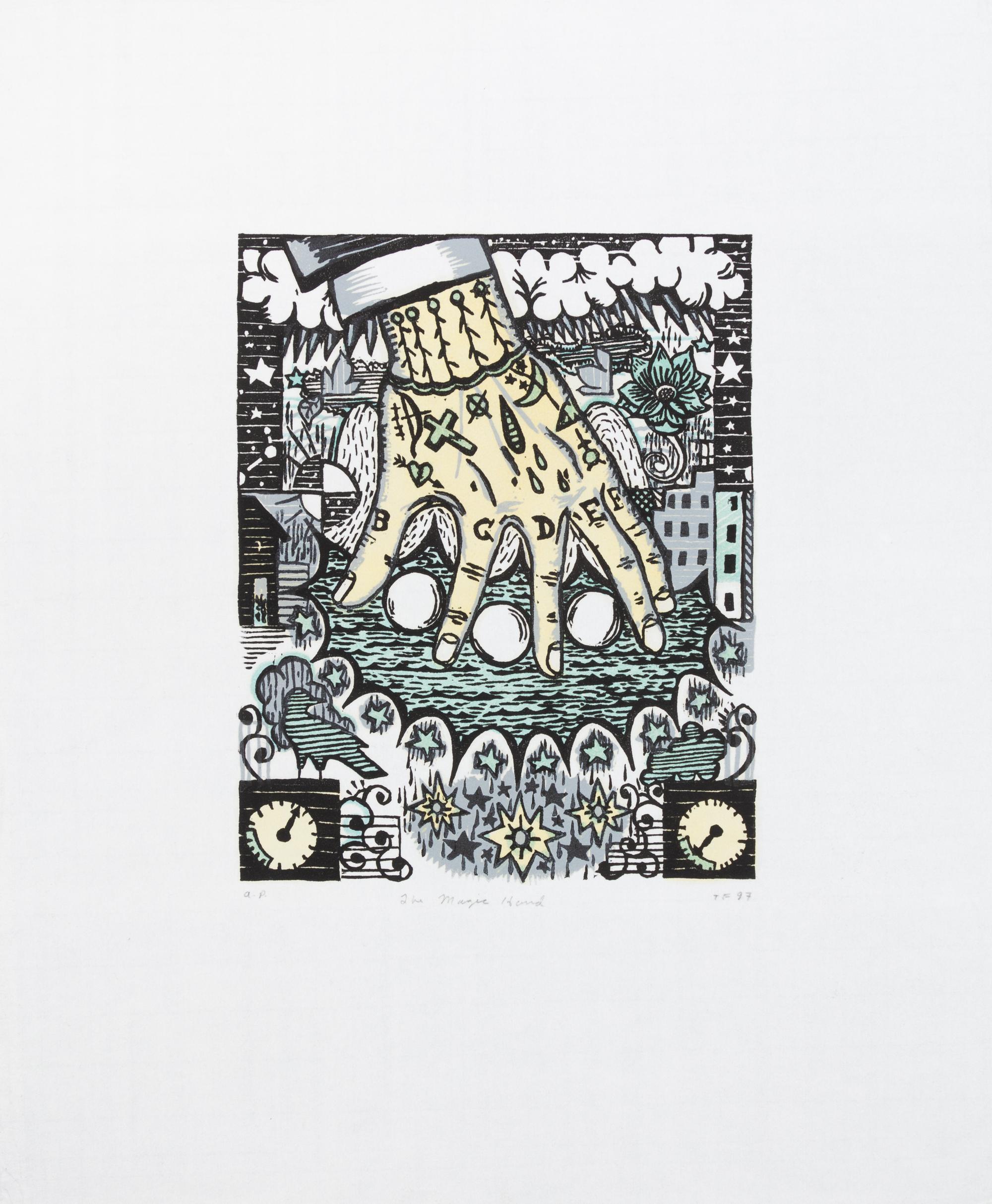 Tony Fitzpatrick, (American, b. 1958), The Magic Hand and Garden of Tears, 1997 (a group of 2)