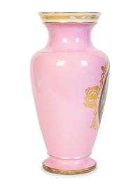 Two Continental Painted and Gilded Porcelain Vases