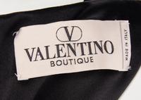 Valentino Embroidered Black Satin Dress, 2000-2010s