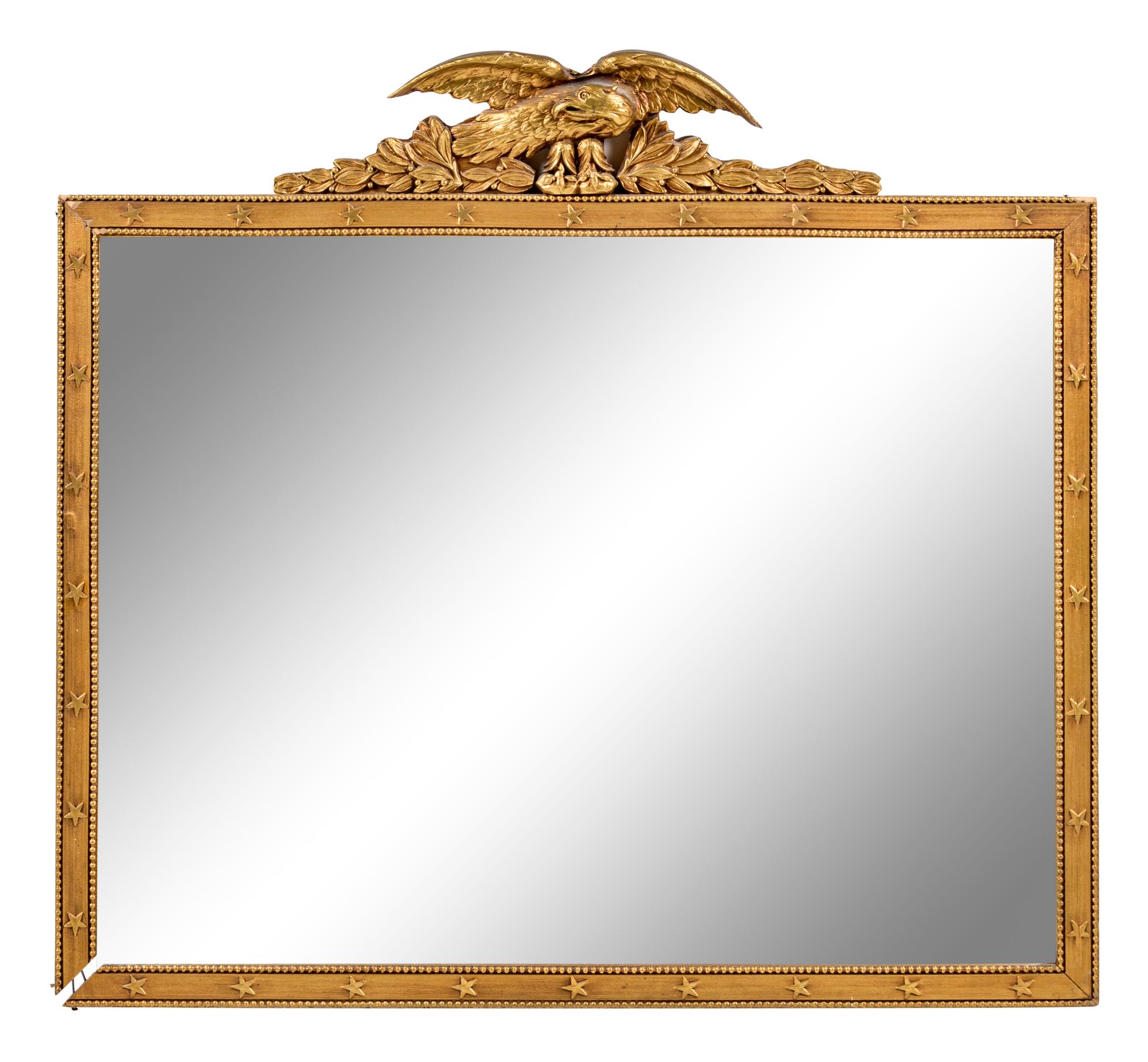 An American Giltwood Overmantel Mirror