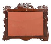 A Continental Carved Mahogany Mirror of Naval Interest