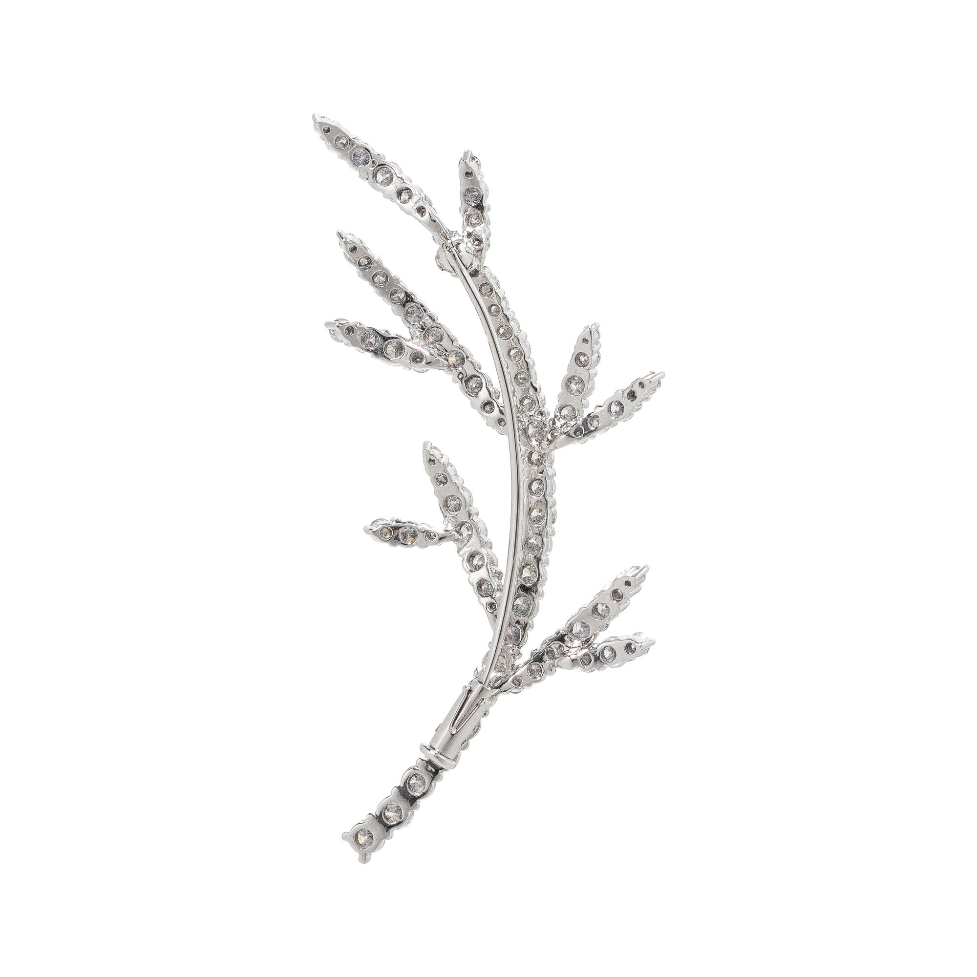 DIAMOND BRANCH MOTIF BROOCH