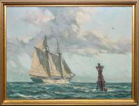 Gordon Grant, (American, 1875-1962), Untitled, together with another unsigned maritime scene.