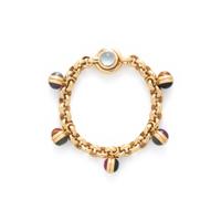 ITALIAN, YELLOW GOLD AND MULTIGEM BRACELET