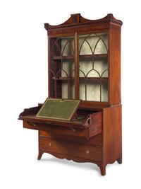 A George III Mahogany "Rent Collector's" Secretary Bookcase