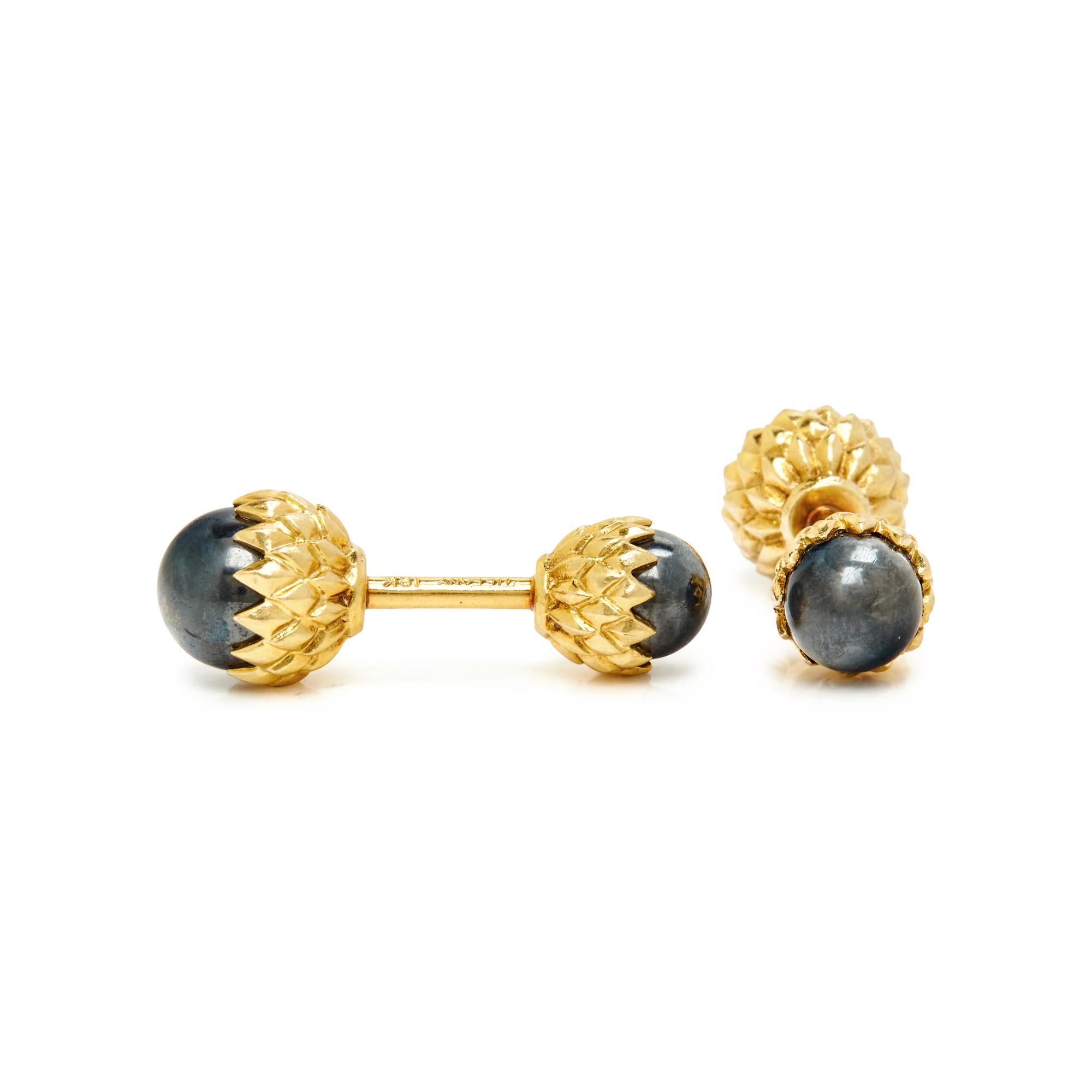 TIFFANY & CO., SCHLUMBERGER, YELLOW GOLD AND HEMATITE 'ACORN' DRESS SET