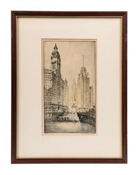 [CHICAGO]. DANFORTH, S. Chester. A suite of 3 signed etchings.