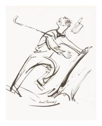 60 works: Unused Sketches for 'How to Keep Your Temper on the Golf Course' by Tommy Bolt, 1969