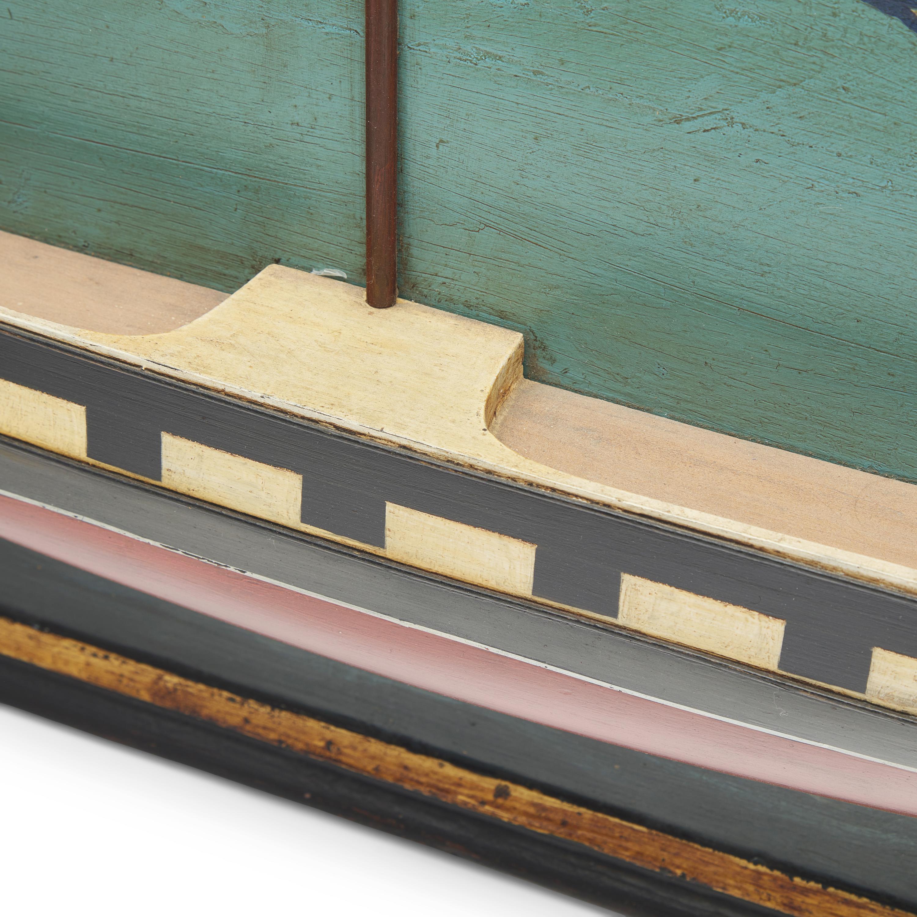 A Painted Half Hull Ship Diorama of the Sea Witch