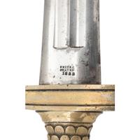 Rare Early Production Ames Model 1832 Heavy Artillery Saber & Scabbard Dated 1833 with an S HUSE Marked Hilt