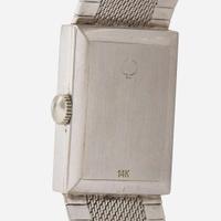 A Ladies 14K White Gold Baume & Mercier Watch 17 Jewels