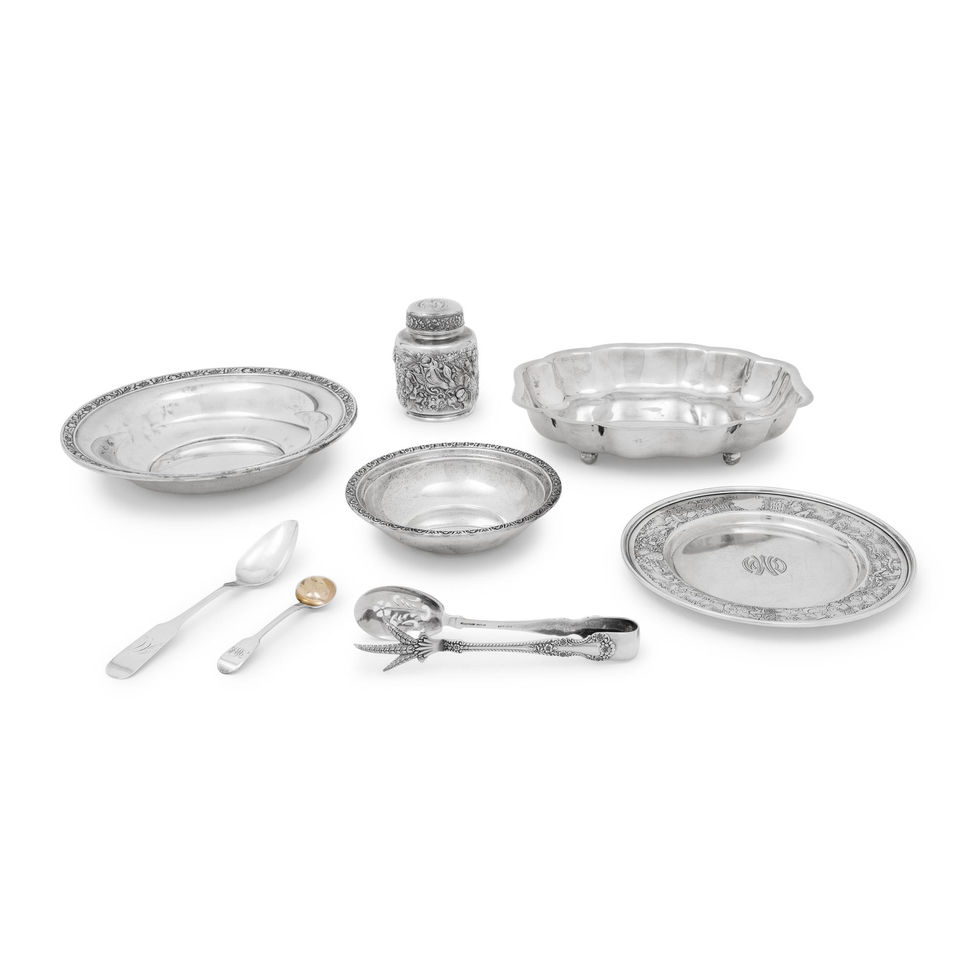 An Assembled Group of Silver Table Articles