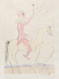 Salvador Dali, (Spanish, 1904-1989), Amazone and Cavalier a la rose, 1973