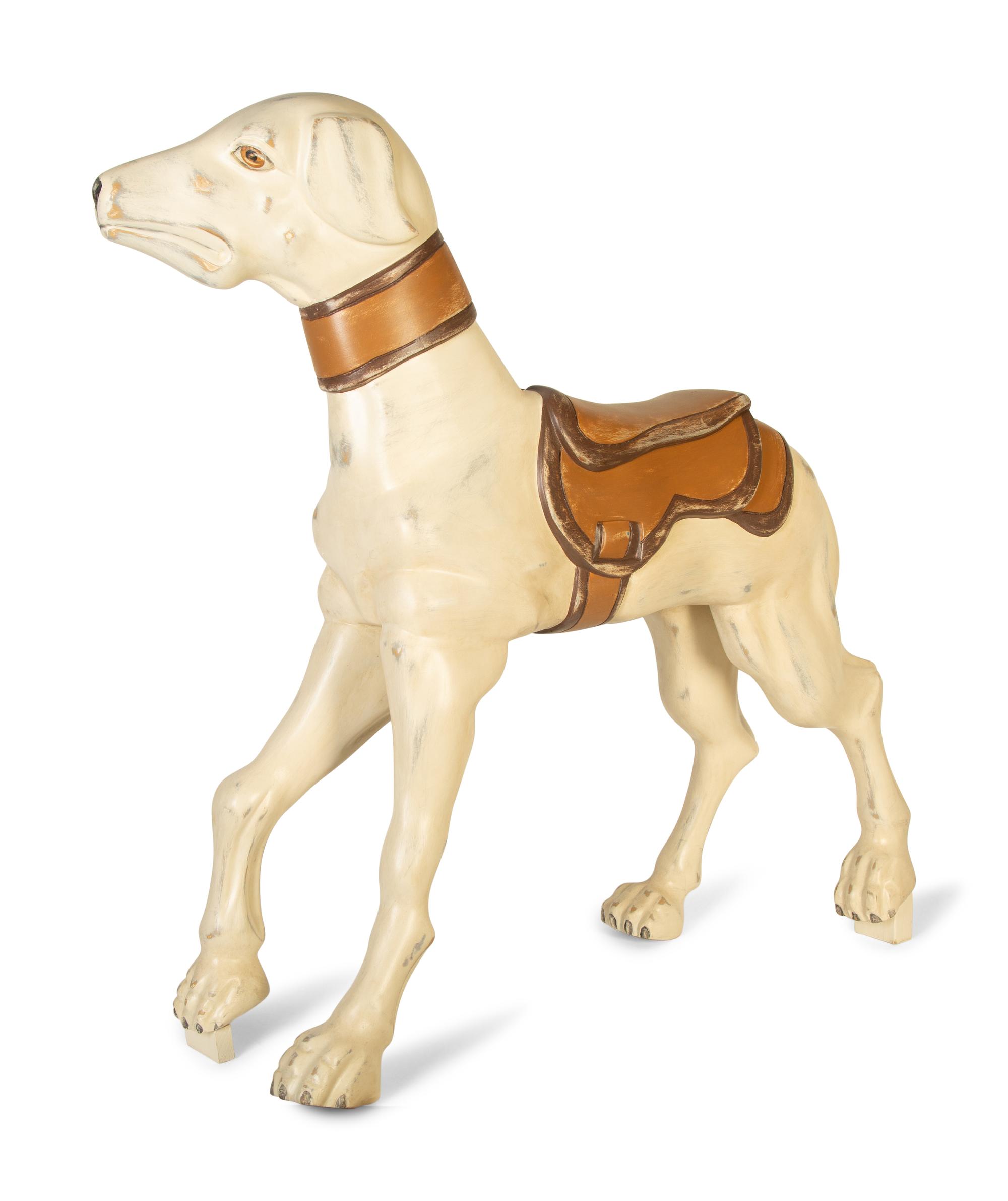 A Carousel Figure of a Standing Dog — 20th Century