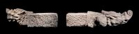 Two Chinese Carved Stone 'Dragon Head' Architectural Elements, Chishou