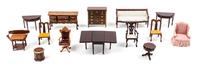 A Group of Fourteen Furniture Articles Height of tallest 2 inches. — Various Makers