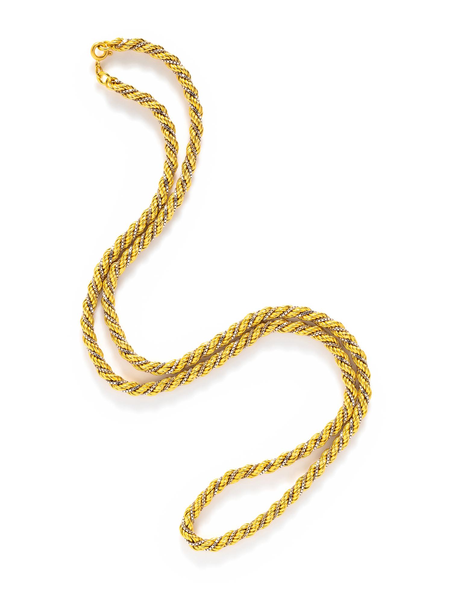 BICOLOR GOLD NECKLACE