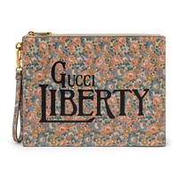 GUCCI x LIBERTY, FLORAL-PRINT LEATHER CLUTCH