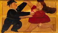 A Pair of Chests Painted After Fernando Botero