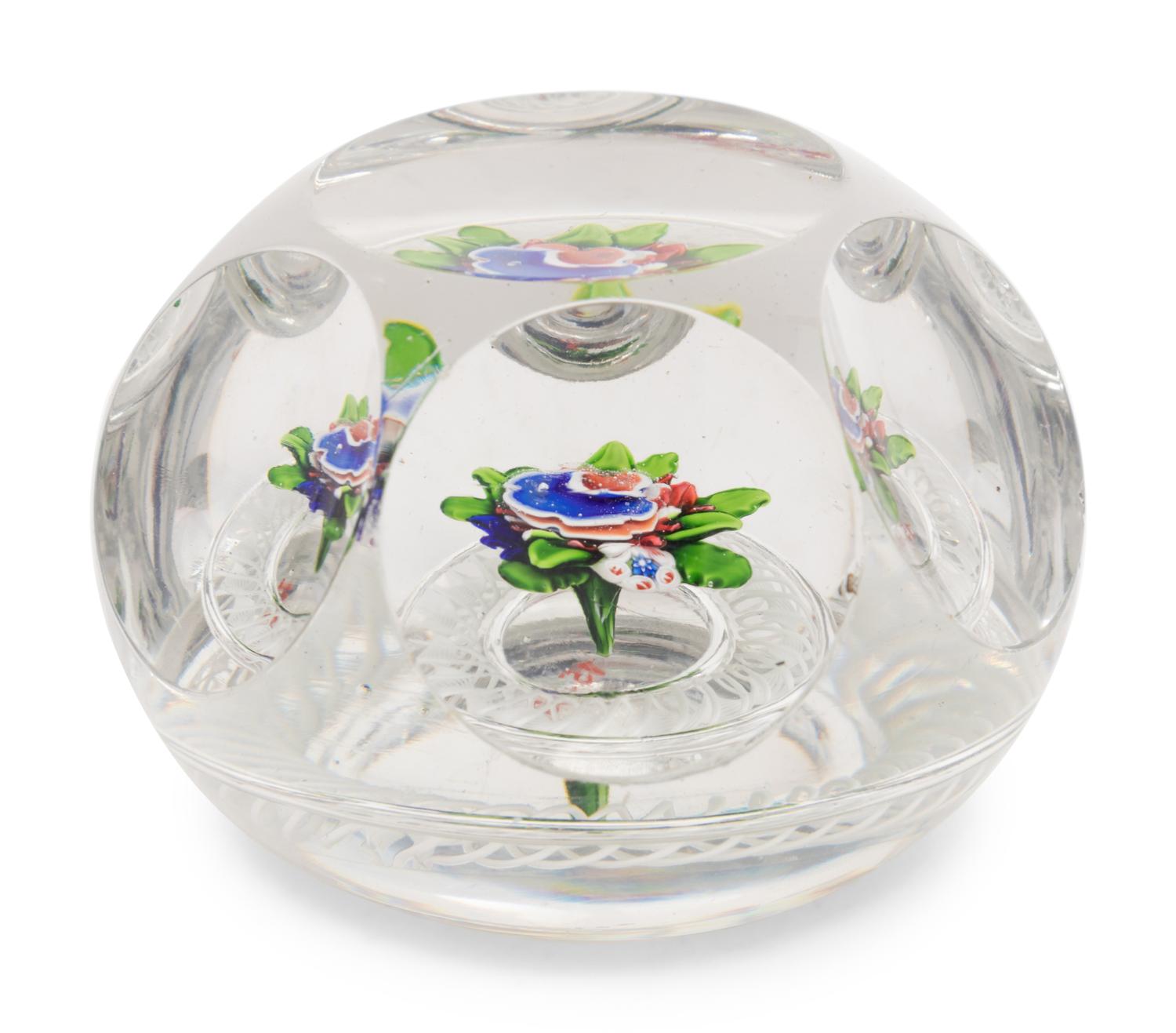 A Group of Three Glass Paperweights