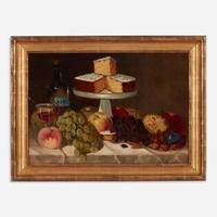 American School (19th Century) Still Life with Basket of Strawberries;; together with a companion