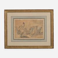 Thomas Rowlandson (British, 1756–1827) A Fare for a Sedan