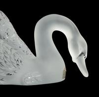 Two Lalique Cygnes Figural Centerpieces