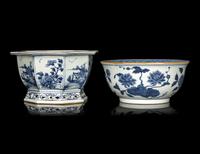 Two Chinese Blue and White Porcelain Vessels