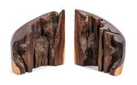 Don S. Shoemaker, (American/Mexican, 1920-1990), a pair of Cocobolo wood bookends