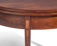 A Federal Inlaid Mahogany Demilune Card Table