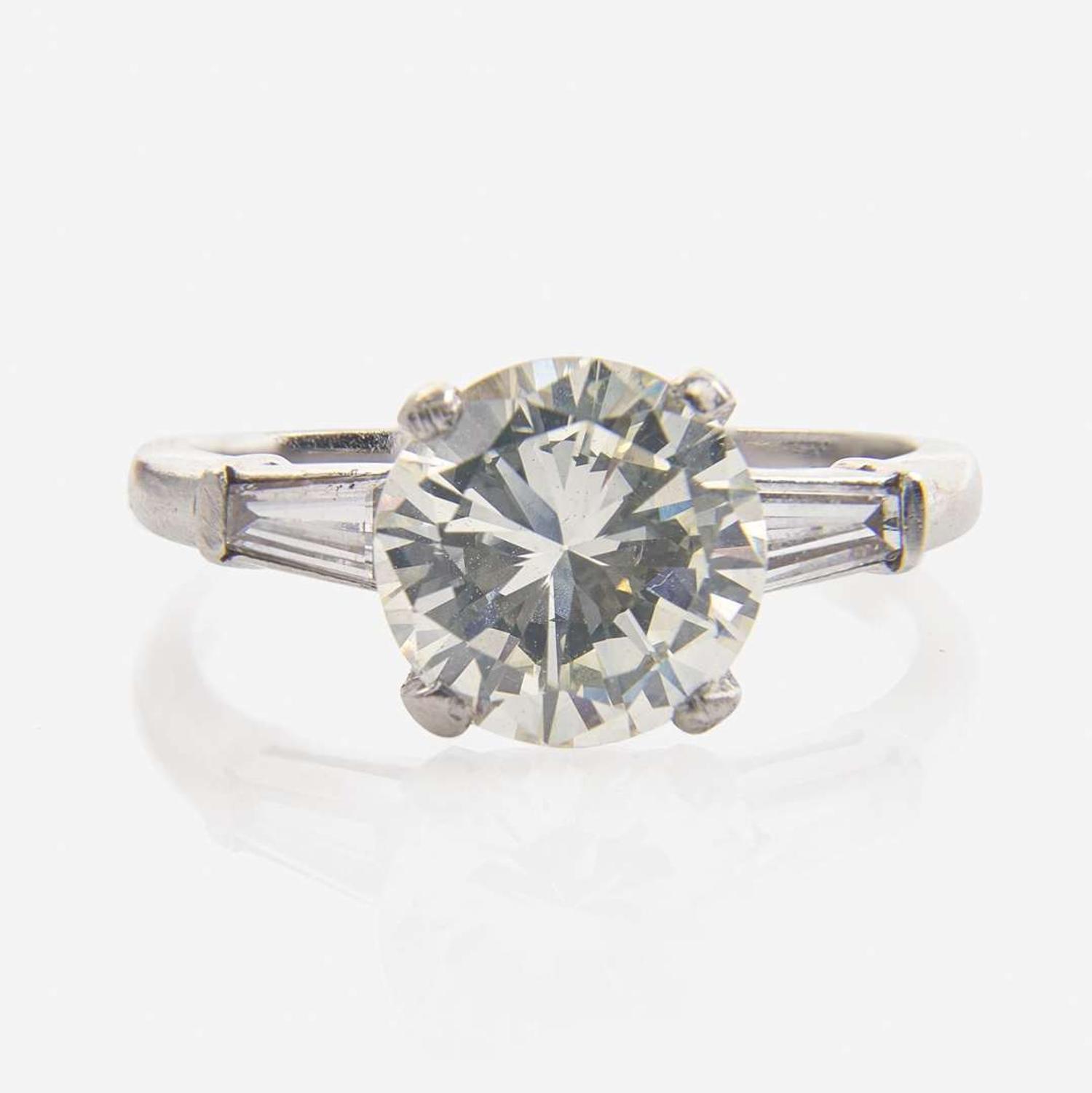 A Platinum and Diamond Ring 1.84 Carat Round Brilliant-Cut Diamond, GIA Certified