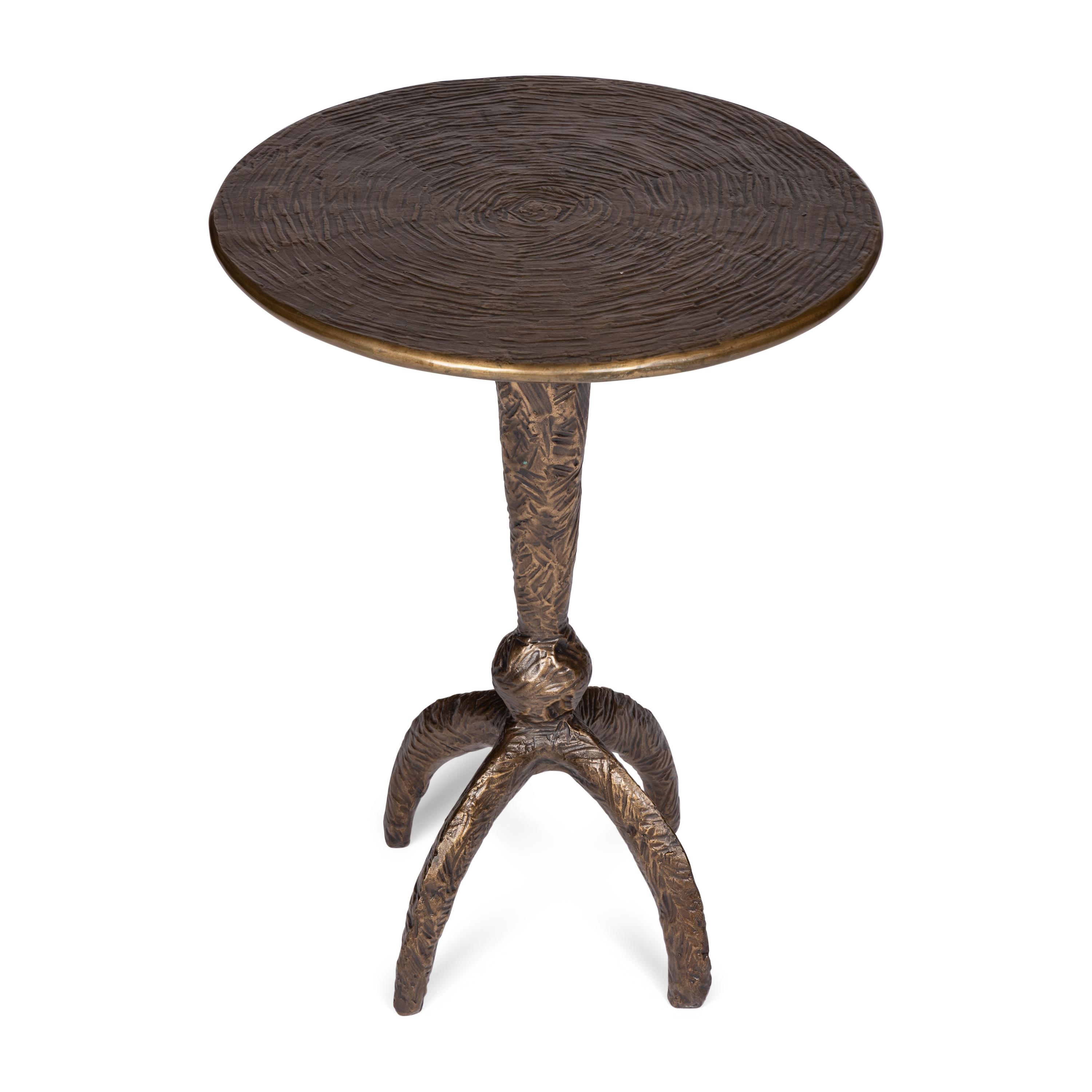 A Tom Corbin Bronze Side Table