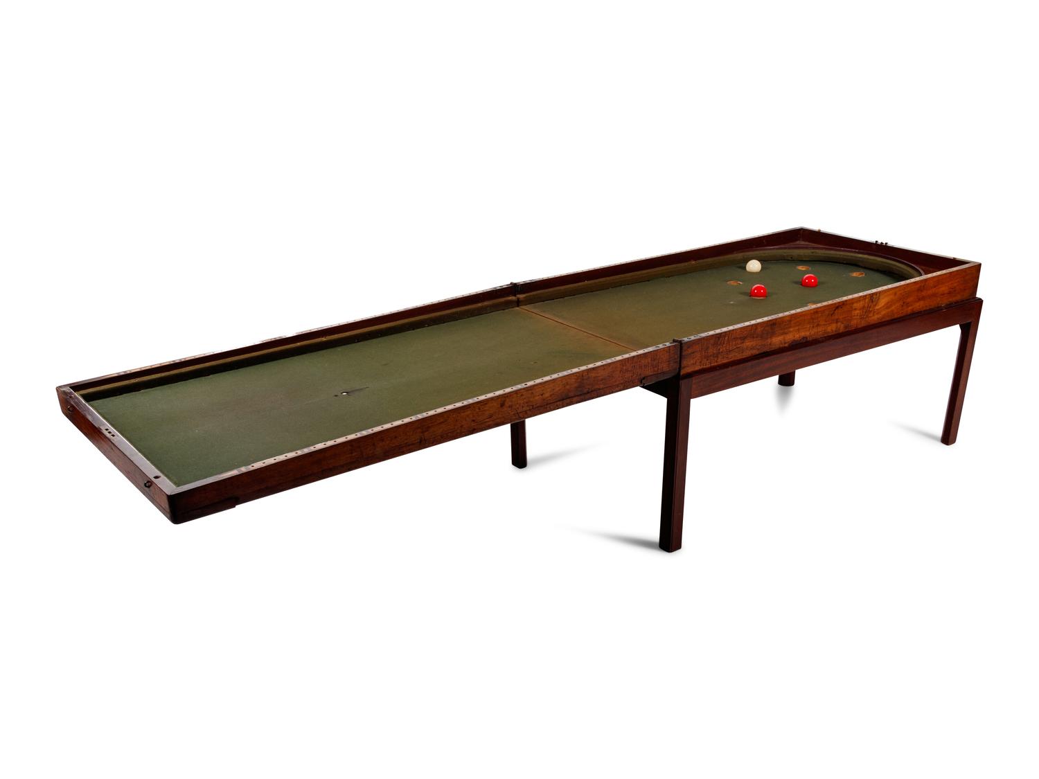 A George III Mahogany Bagatelle Table