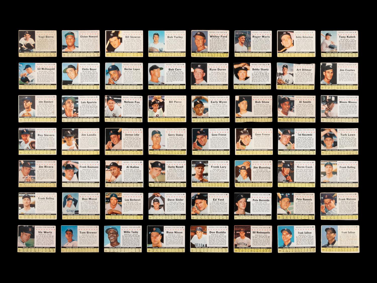 A Near Set of 1961 Post Cereal Baseball Cards (172/200)