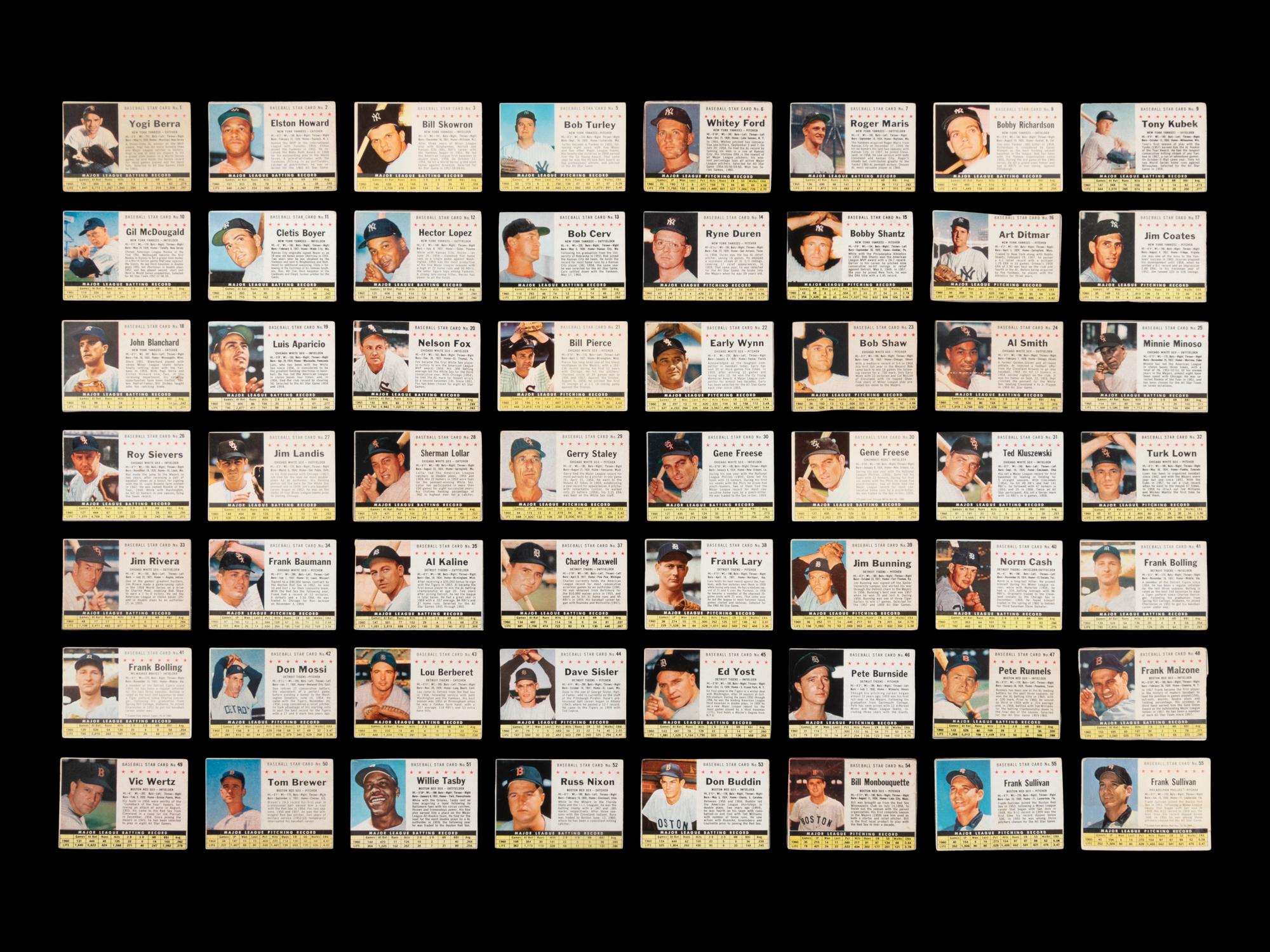 A Near Set of 1961 Post Cereal Baseball Cards (172/200)